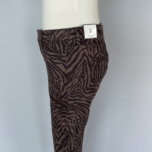NWT WHBM Mid rise Zebra Skinny Crop Jeans Size 2 - Picture 10 of 16